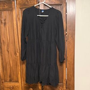 Old Navy Black Long Sleeve Dress